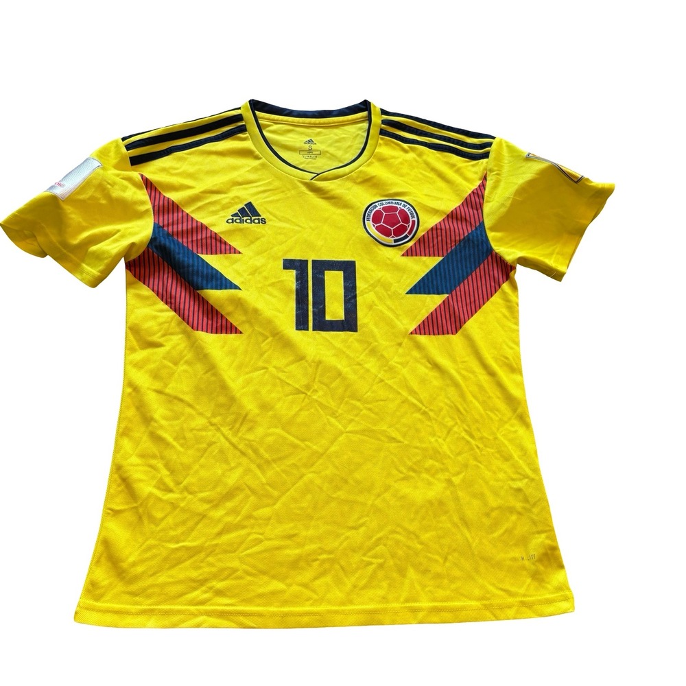 Adidas Colombia 2018 World Cup‎ James Rodriguez 10 Jersey Mens Small Yellow